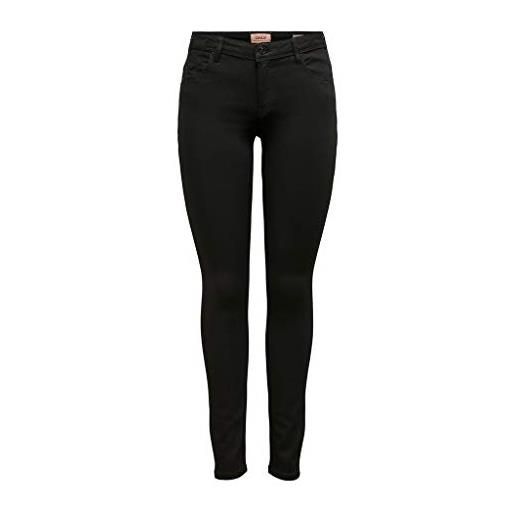 Only onlcarmen reg sk black4ever soo1796 noos jeans skinny, nero (black denim), w25/l30 donna