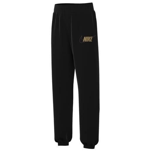 Nike club pantaloni, nero/oro metallizzato, 152-158 unisex-bambini