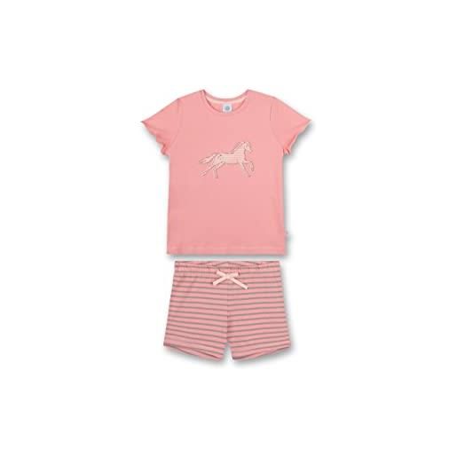 Sanetta 233084 pigiama corto, dry rose, 104 cm bambine e ragazze