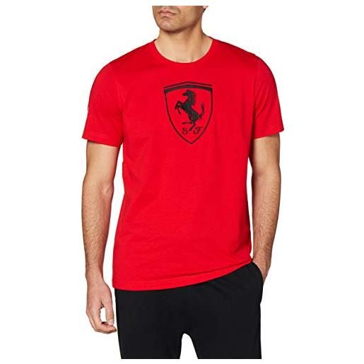 PUMA ferrari race big shield tee+ maglietta, rosso, xxl uomo