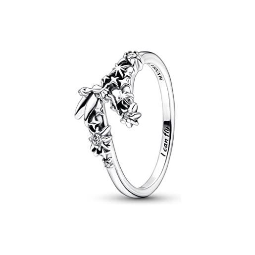 PANDORA disney tinkerbell sterling silver ring with clear cubic zirconia, 58