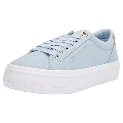 Tommy Hilfiger donna sneakers vulcanizzate scarpe, bianco (calico), 41
