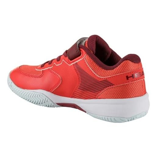 Head bambini sprint velcro 3.0 ac scarpe da tennis scarpa per tutte le superfici arancione - rosso scuro 27,5