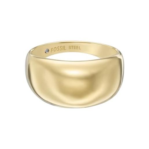 Fossil anello da donna all stacked up gold-tone, in acciaio inox, jf04746710, acciaio inossidabile, nessuna pietra preziosa