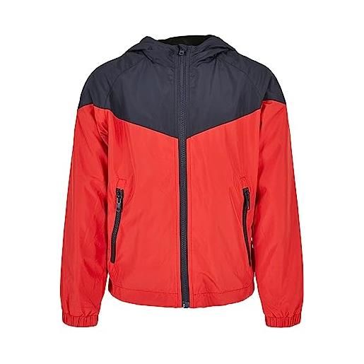 Urban classics giacca a vento bambino bambina, giacca da pioggia con cappuccio, impermeabile con cappuccio, leggero, taglie: 110/116 - 158/164