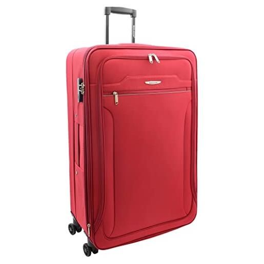 House Of Leather valigia a quattro ruote bagagli con serratura cosmic, rosso, l, bagagli con ruote spinner