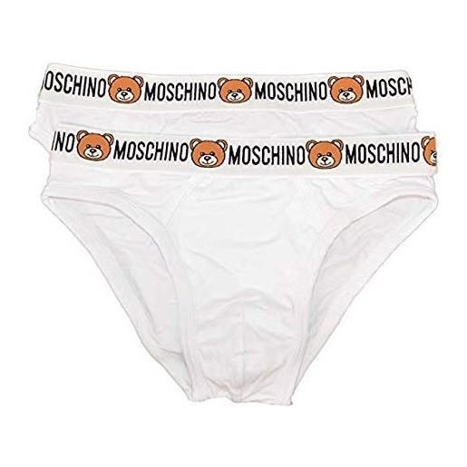 Moschino underwear uomo slip a4746-0001 bianco (m)