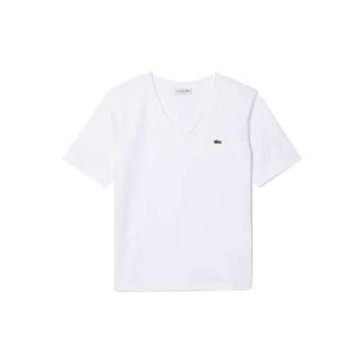 Lacoste-women s tee-shirt-tf7300-00, bianco, 40