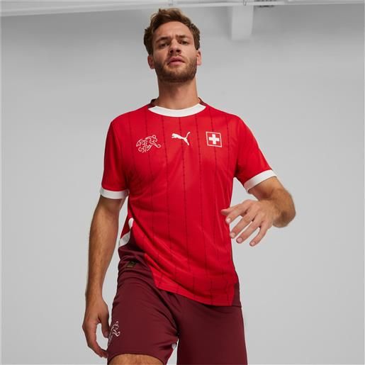 PUMA maglia da calcio in jersey gara home svizzera 2024 da, rosso/altro