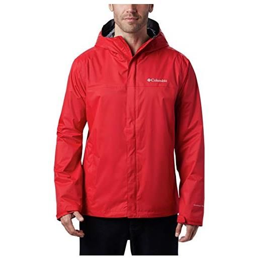 Columbia giacca impermeabile ii da uomo antipioggia, mountain red, s
