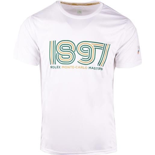 Monte-Carlo t-shirt da uomo Monte-Carlo country club tech rolex 1897 printed t-shirt - white