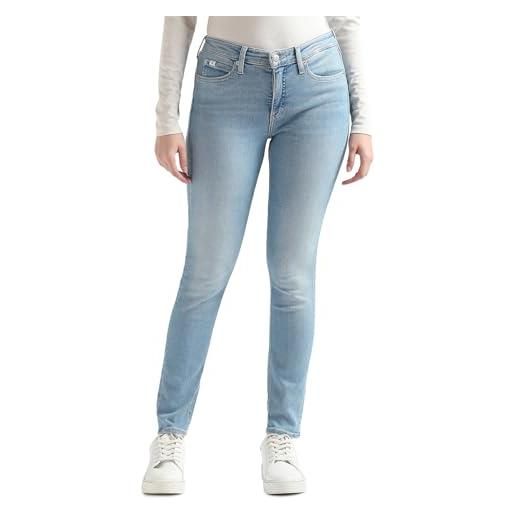 Calvin Klein Jeans mid rise skinny j20j222444 pantaloni, denim (denim light), 30w / 30l donna