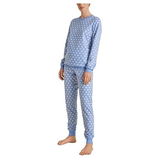 CALIDA shell nights set di pigiama, ortensia blu, 40-42 donna