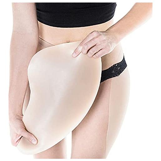 Wisfancy silicone hip butt pads, 1 paio enhancer butt lifter sollevatore hip enhancer hip falso rimovibile, hip enhancer control donne finte culo per crossdressing, bianco avorio, l