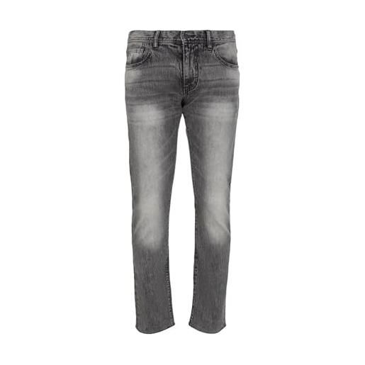 Armani Exchange tessuto comfort slim light grey jeans, grau, 38w uomo