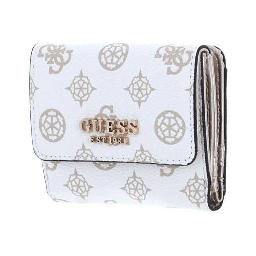 GUESS laurel card & coin purse white logo