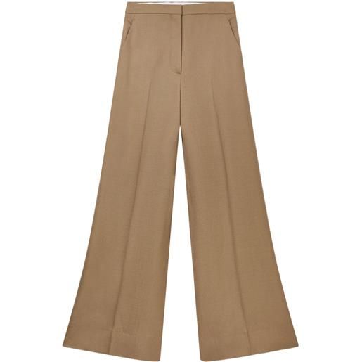 Stella McCartney pantaloni sartoriali a gamba ampia - marrone