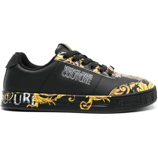 Versace Jeans Couture sneakers con stampa court baroccoflage - nero