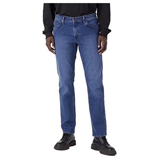 Wrangler greensboro jeans, blu (the look), 40w / 34l uomo