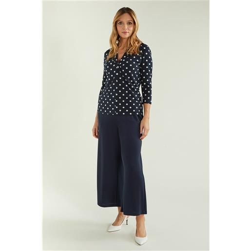 Luisa Viola pantaloni pull-on cropped in jersey fluido donna