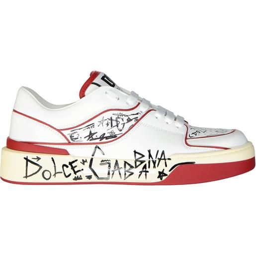 Dolce & gabbana - sneakers in pelle stampata