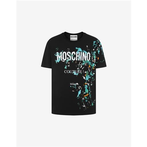 Moschino t-shirt in jersey organico painted effect