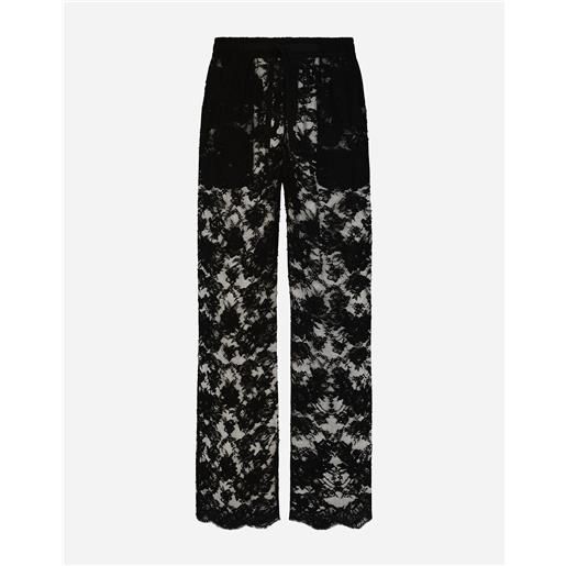 Dolce & Gabbana pantalone pigiama in pizzo chantilly