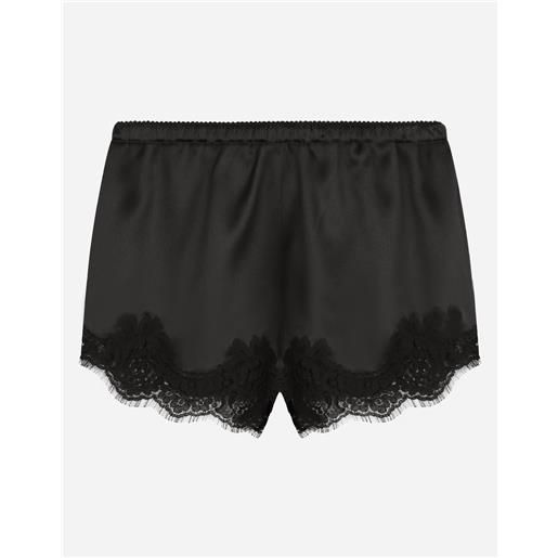 Dolce & Gabbana shorts lingerie in raso con pizzo
