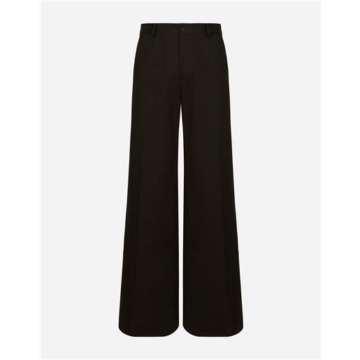 Dolce & Gabbana pantalone gamba larga in cotone stretch