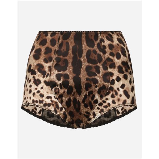 Dolce & Gabbana culotte in raso stampa leopardo
