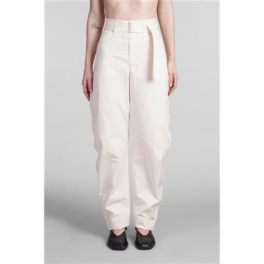 LEMAIRE pantalone in cotone beige
