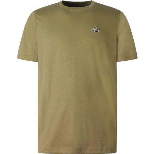 DIESEL t-shirt beige con mini logo per uomo