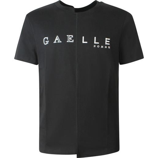 GAëLLE PARIS t-shirt nera con logo per uomo