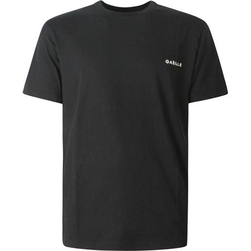 GAëLLE PARIS t-shirt nera con mini logo per uomo