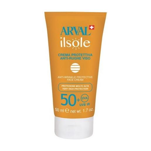 Arval ilsole crema protettiva antirughe viso spf 50+ 50ml