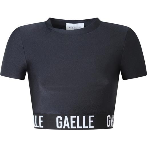 GAëLLE PARIS t-shirt nera corta per donna