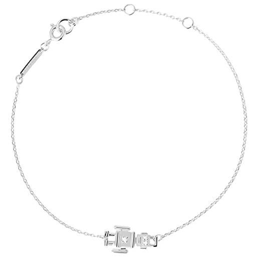 P D PAOLA pd. Paola 32019936 - bracciale da donna in argento 925 con zirconi, misura unica, argento sterling, zirconia cubica