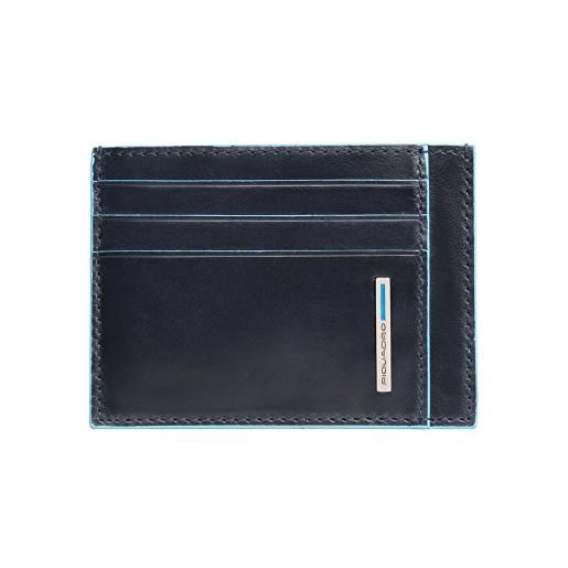Piquadro blue square porta carte di credito in pelle compatto