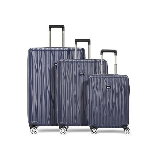Bric's set di valigie e trolley cervia 3 pezzi | valigia rigida in polipropilene leggero con maniglia bloccabile, tracolla e lucchetto tsa | capacità: 36l/75l/105l
