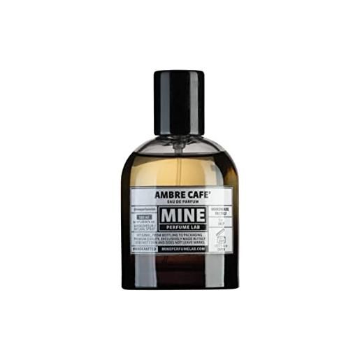 Mine ambre cafe' profumo uomo eau de parfum (100 ml) miscela arabica di caffè nero made in italy