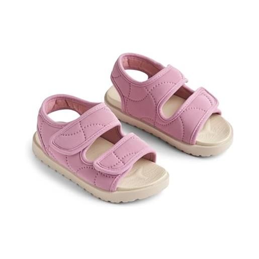 Wheat sandalo senza dita healy-unisex-sostenibili grazie ai materiali riciclati, scarpe per chi inizia a camminare bambini, 1161 spring lilac, 34 eu