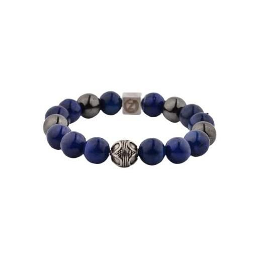 Zen-Z trion: z - braccialetto magnetico con perline di ematite e buddha, per donne e uomini, s/m - upto 18 cm, pietra
