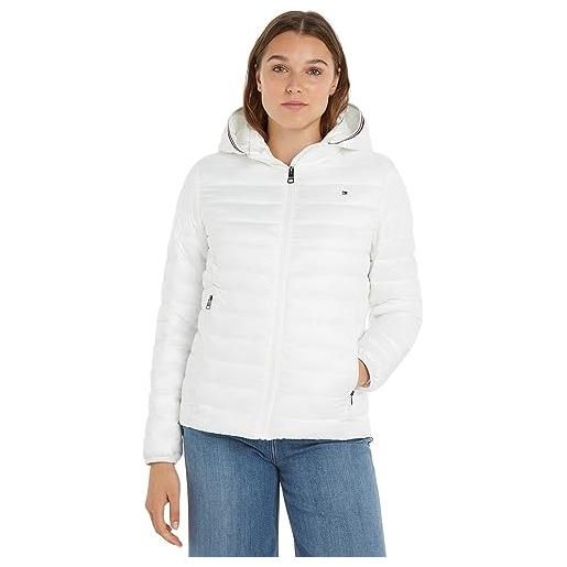 Tommy Hilfiger giacca donna padded global stripe jacket giacca da mezza stagione, bianco (ecru), xs
