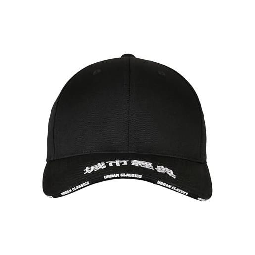 Urban Classics embroidered logo flexfit cap cappellino da baseball, nero, s/m unisex-adulto