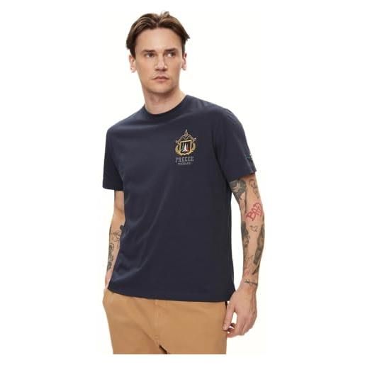 Aeronautica Militare t-shirt uomo ts2220 tshirt pilota frecce tricolori ricamata (it, testo, xxl, regular, regular, bianco latte)