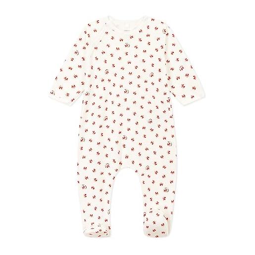 Petit Bateau a087v, pigiama dormi bene unisex - bimbi 0-24, bianco marshmallow / multicolore, 0-3 mesi