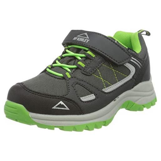 Mc Kinley mckinley maine aqb, scarpe da trekking unisex-bambini, grey dark/green lim, 29 eu