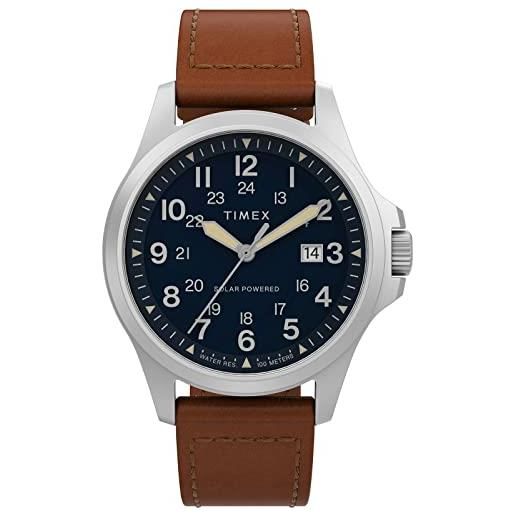 Timex orologio analogueico quarzo da uomo con cinturino in pelle tw2v03600