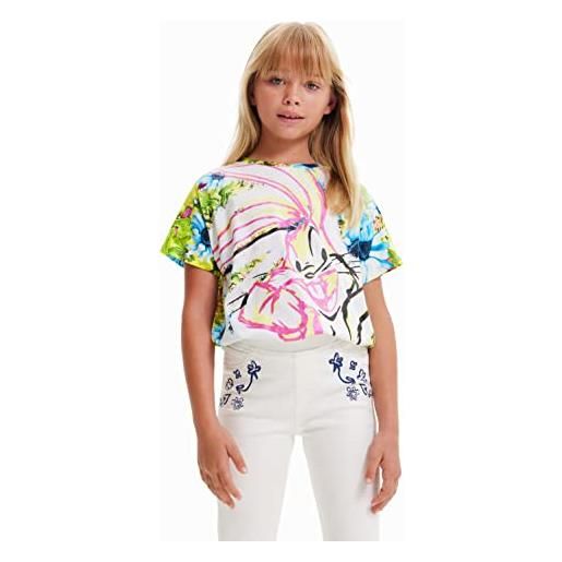 Desigual ts_bunny 1000 blanco t-shirt, bianco, 8 anni bambine e ragazze
