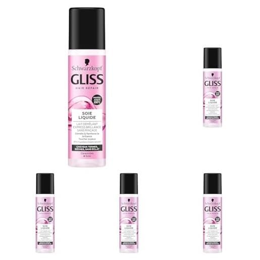 Gliss schwarzkopf - Gliss - latte districante express - liquid silk gloss - 200 ml flacone (confezione da 5)
